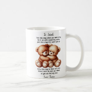 Taza De Café Abrazo personalizado en los teddies