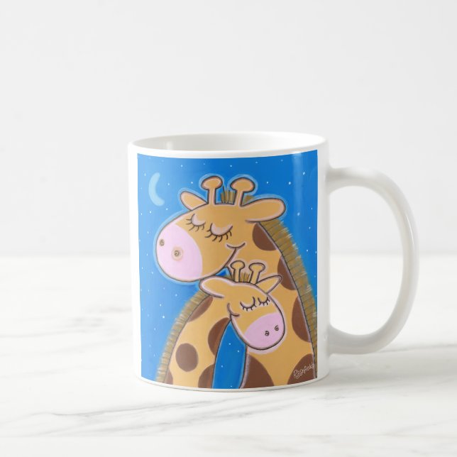 Taza De Café Abrazos de la jirafa (Derecha)