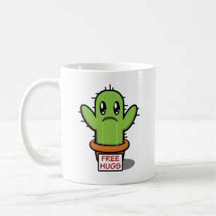 Taza De Café Abrazos gratis Cactus Coffee Mug - Gracioso Amor S