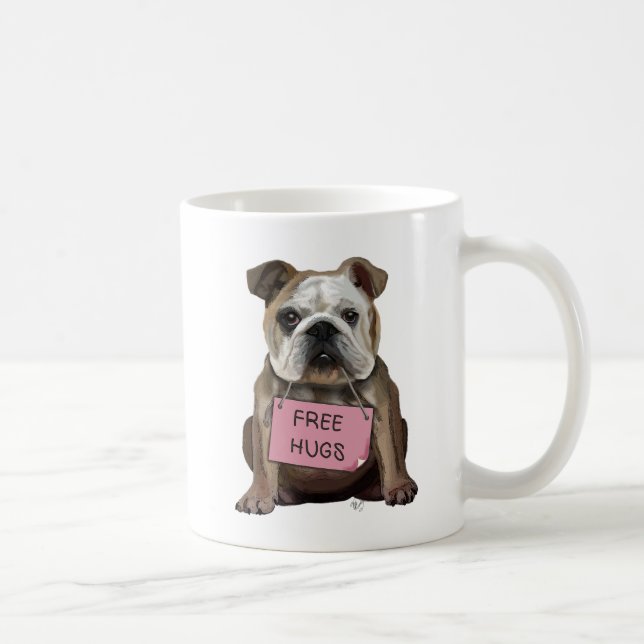 Taza De Café Abrazos sin bulldog (Derecha)