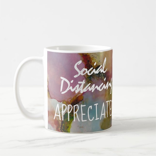 Taza De Café Abrazos virtuales de distanciamiento social (Izquierda)