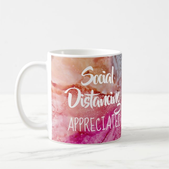 Taza De Café Abrazos virtuales de distanciamiento social (Izquierda)