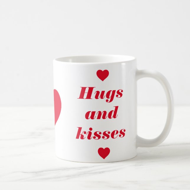 Taza De Café Abrazos Y Besos (Derecha)