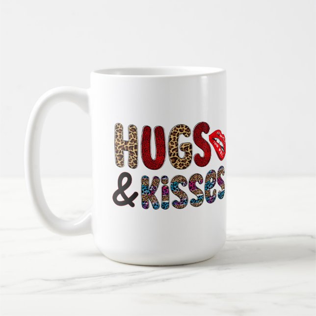 Taza De Café Abrazos y besos café Mug (Izquierda)