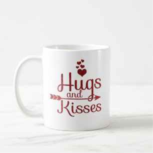 Taza De Café Abrazos y Besos Día de San Valentín