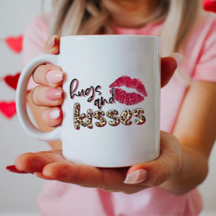 Taza De Café Abrazos y besos San Valentín