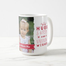 Taza De Café Abrazos y besos y deseos de San Valentín