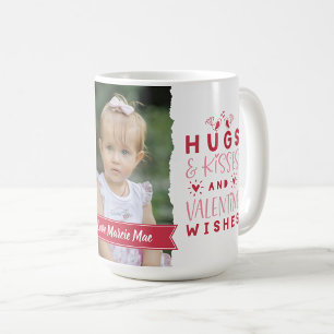 Taza De Café Abrazos y besos y deseos de San Valentín