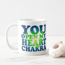 Abre mi corazón Chakra White Mug regalo espiritual