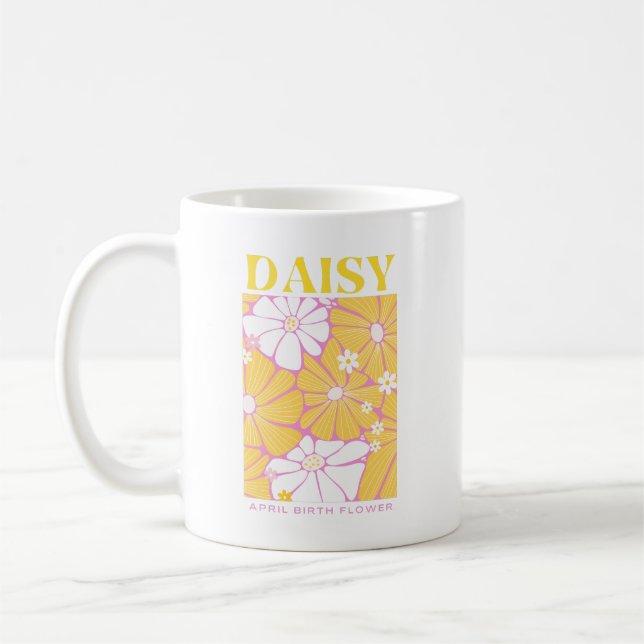 TAZA DE CAFÉ ABRIL BIRTH FLOWER DAISY (Izquierda)