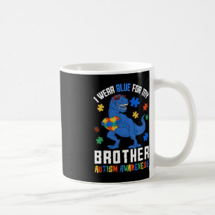 Taza De Café Abril, uso azul para hermano dinosautismo