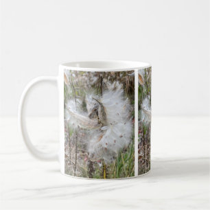 Taza De Café Abrir Pods Milkweed Semillas con seda