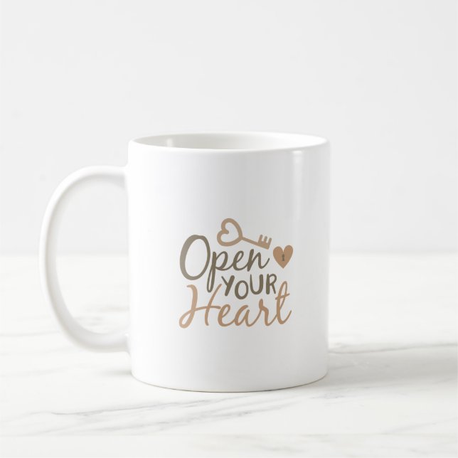 Taza De Café abrir tu corazón (Izquierda)