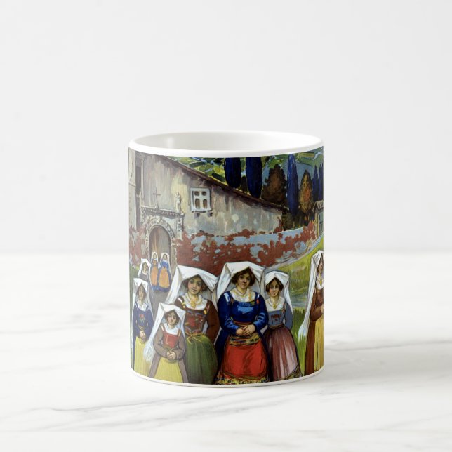 Taza De Café Abruzzo Italia Poster de viajes con mujeres (Centro)