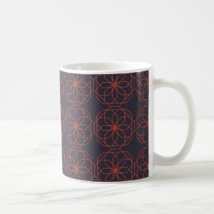 Taza De Café Absorción de flores geométricas elegantes, lindas 