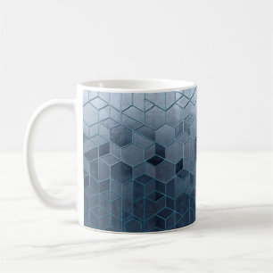 Taza De Café Absorción geométrica de hexagones en un relieve az