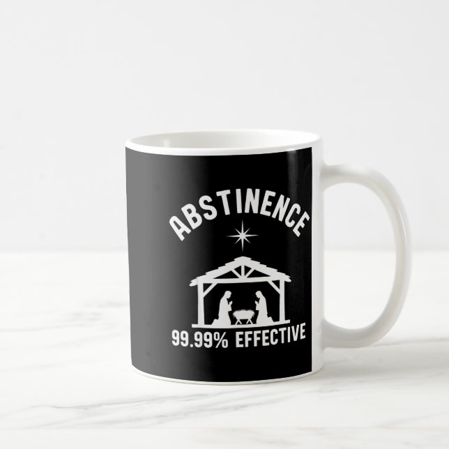 Taza De Café Abstinence 99.99 Percent Effective Nativity Christ (Derecha)