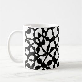 Taza De Café Abstracción de celdas Blanco negro