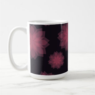 Taza De Café abstracción de flores rosadas, frescas, modernas