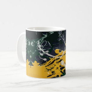 Taza De Café Abstracciones Coloridas: Salpicaduras y Líneas