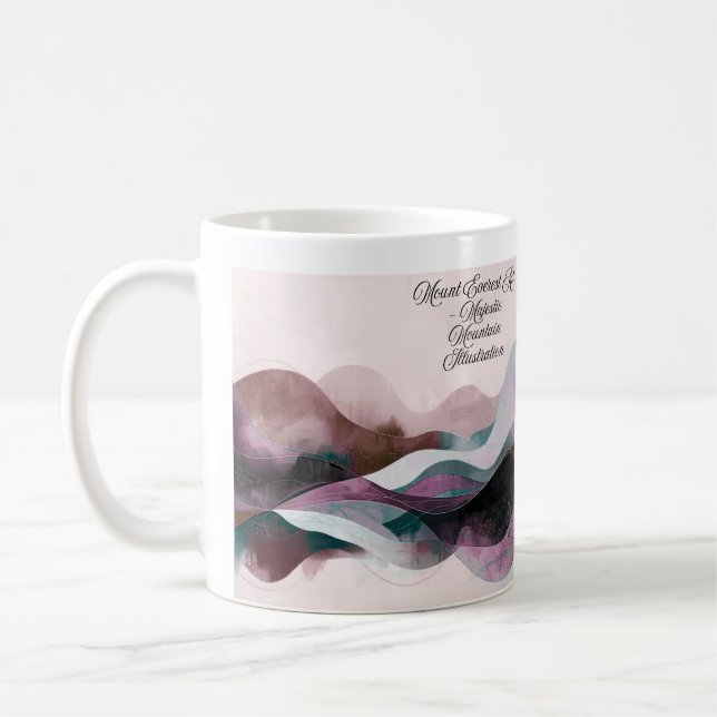 Taza De Café Abstract Art Design | Modern Minimalist (Izquierda)