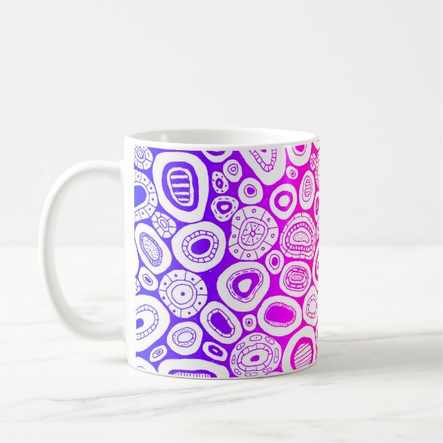 Taza De Café Abstract Art Random Blobby Shapes  (Izquierda)