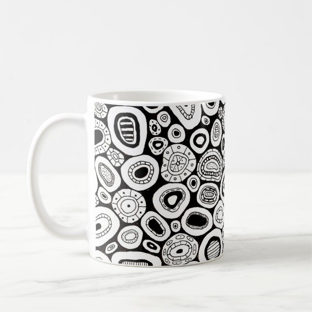 Taza De Café Abstract Art Random Blobby Shapes (Izquierda)