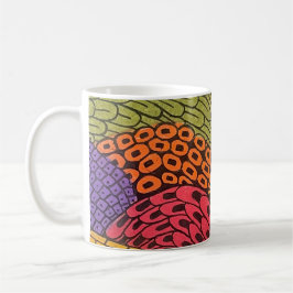 Taza De Café Abstract Curvy Bendy Color Pencil Landscape 