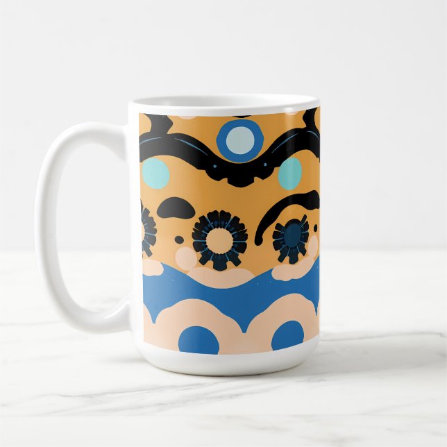 Taza De Café Abstract Dream Wave – Vibrant Surreal Flow (Izquierda)