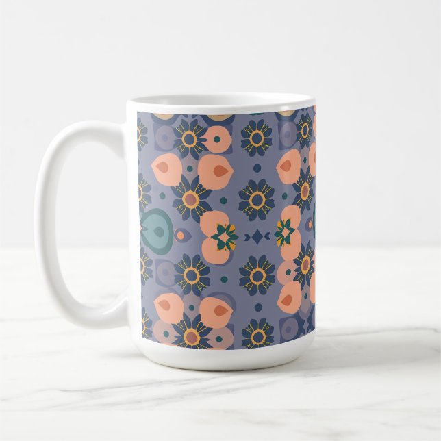 Taza De Café Abstract Dream Wave – Vibrant Surreal Flow (Izquierda)