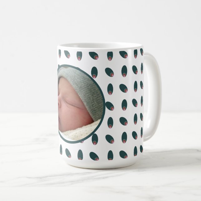 Taza De Café Abstract Feathers Dark (Anverso derecho)