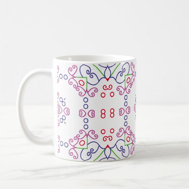Taza De Café Abstract floral pattern designabstract, art, home  (Izquierda)