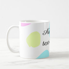 Taza De Café Abstract geometric shapes pastel add name photo ba