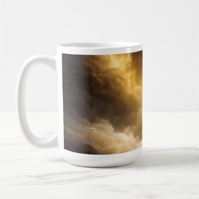 Taza De Café Abstract Golden Nebula Mug (Izquierda)