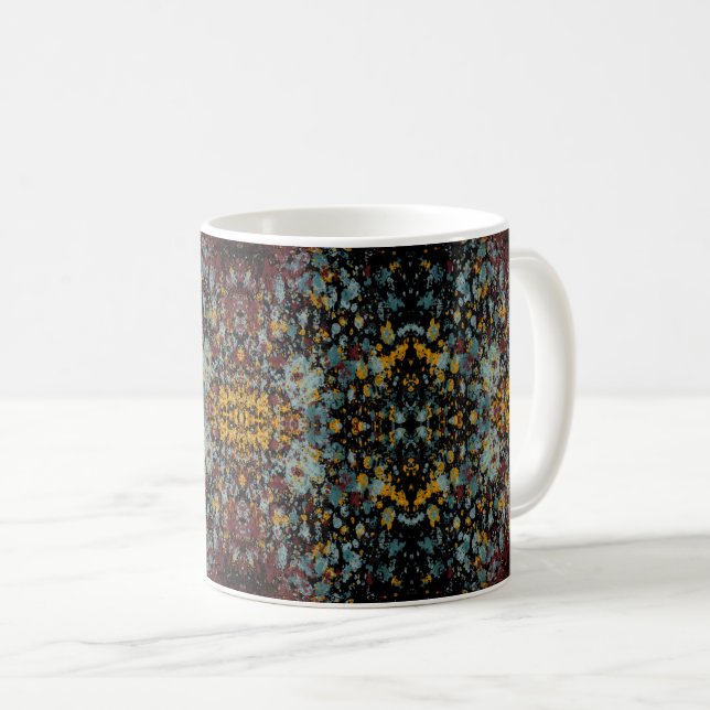 Taza De Café Abstract Graffiti Splatter Painting Art On Black  (Anverso derecho)