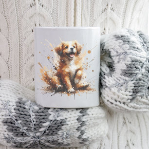 Taza De Café Abstract Laughing Dog Mug