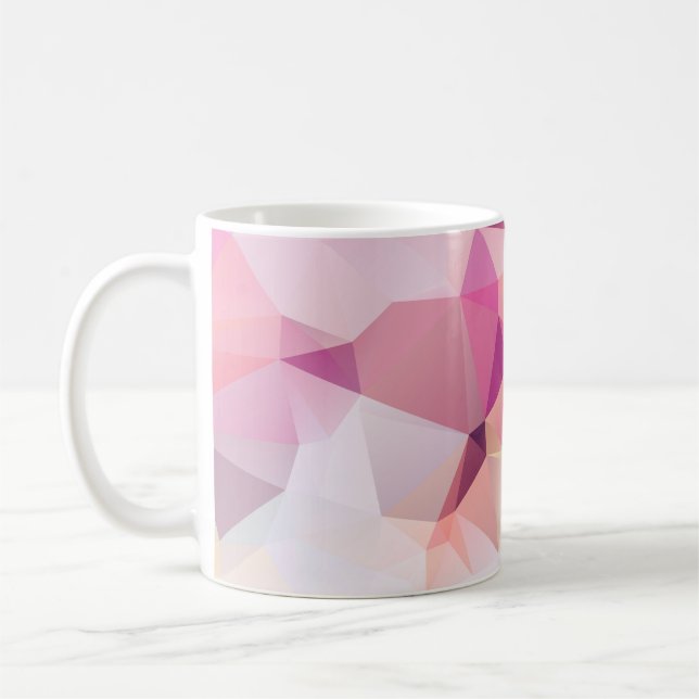 Taza De Café Abstract low poly background, geometry triangle, m (Izquierda)