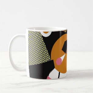 Taza De Café Abstract modern triangles background pattern illus