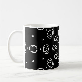 Taza De Café Abstract Monochrome White Mandala Geometric Patter