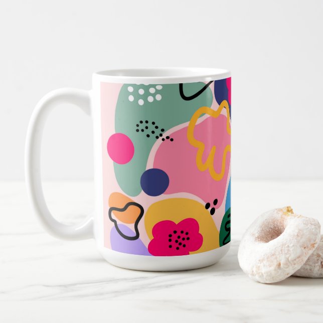 Taza De Café Abstract Mug (Con donut)