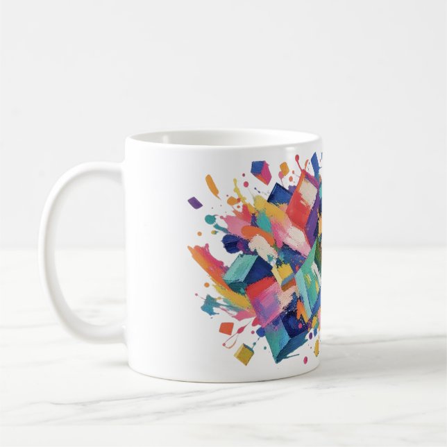 Taza De Café Abstract Paint Collision (Izquierda)