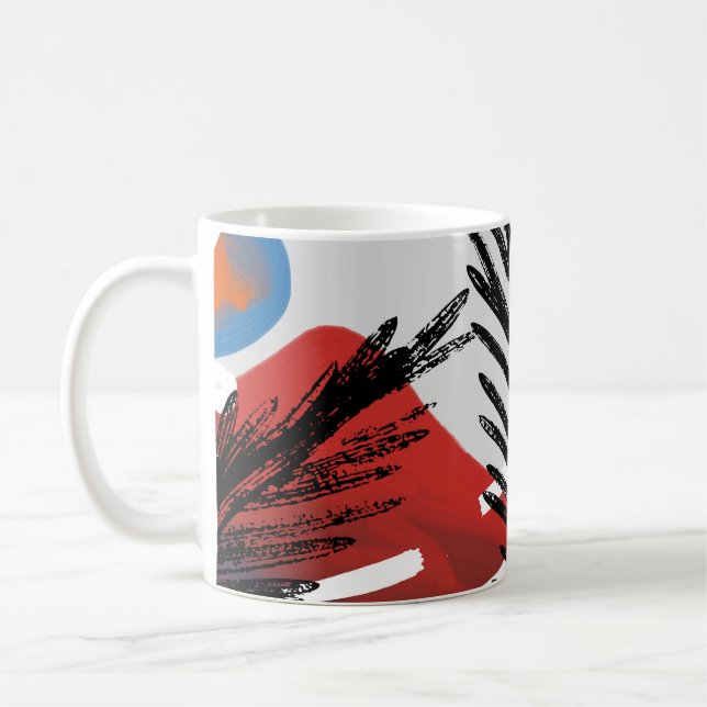 Taza De Café Abstract painting seamless pattern with ink elemen (Izquierda)
