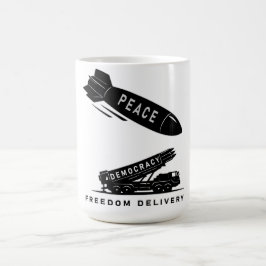 Taza De Café Abstract Peace Freedom Delivery Minimalist Art 