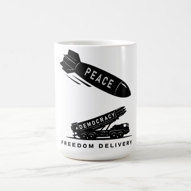 Taza De Café Abstract Peace Freedom Delivery Minimalist Art  (Centro)