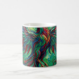 Taza de café Abstract Phoenix Rising Wings Jewel