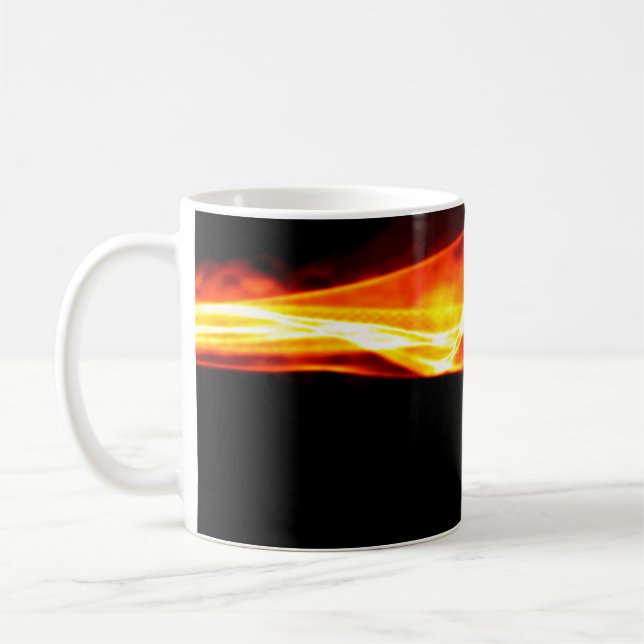 Taza De Café Abstract red smoke Fire over black background. Wav (Izquierda)