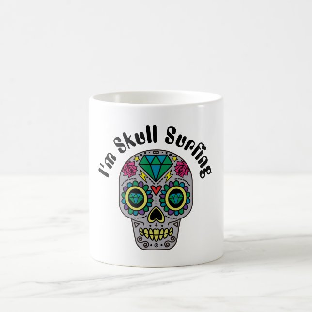 Taza De Café Abstract Skull Coffee Mug (Centro)