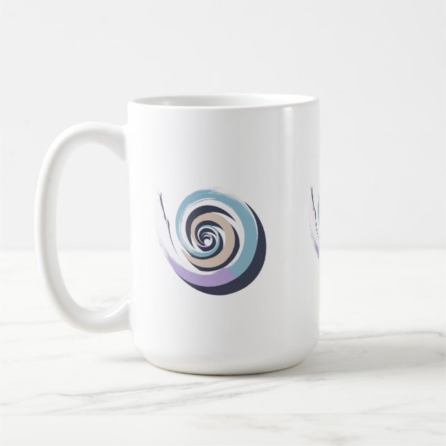 Taza De Café Abstract Spiral Brushstroke Vector – Meditative Pa (Izquierda)