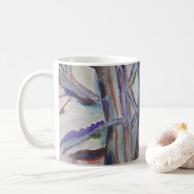 Taza De Café Abstract Trees Mug (Con donut)