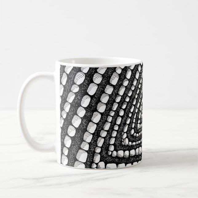 Taza De Café Abstract Triangle Detailed Pen and Ink Shapes  (Izquierda)
